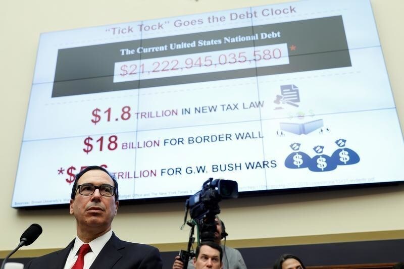 U.S. Secretary of the Treasury Steven Mnuchin testifies to the House Financial Services hearing on state of the international financial system on Capitol Hill in Washington, U.S., July 12, 2018.