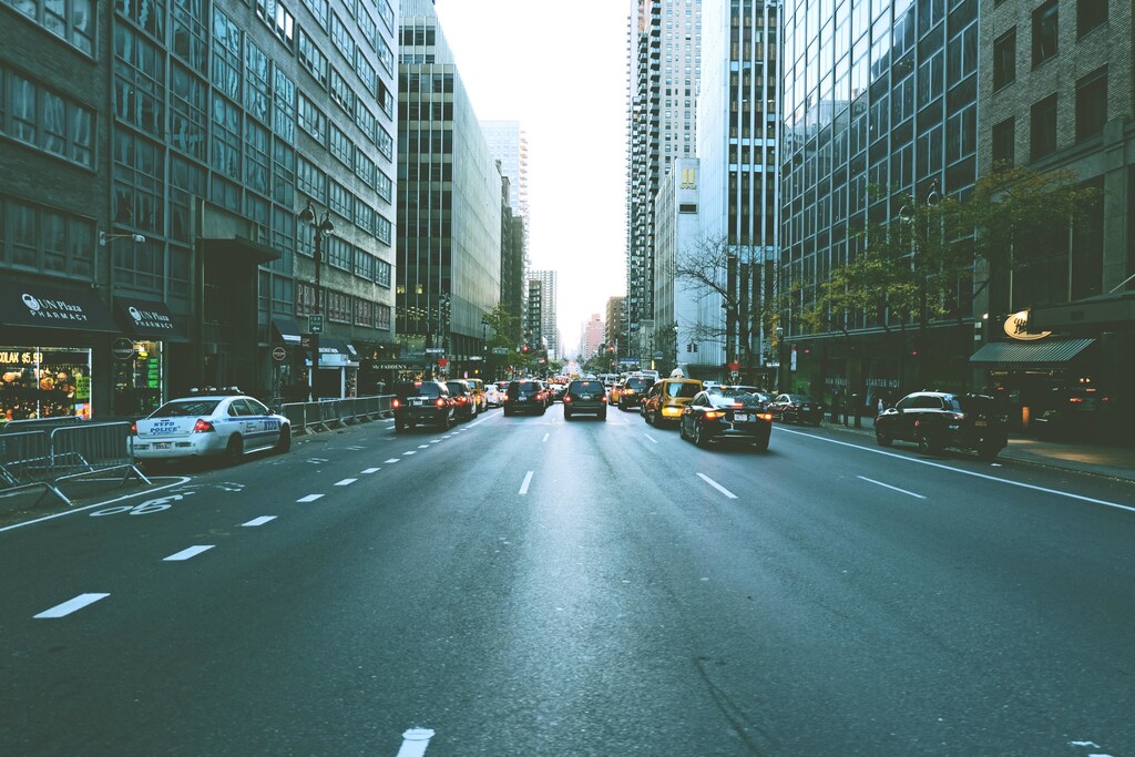 Cars in a city