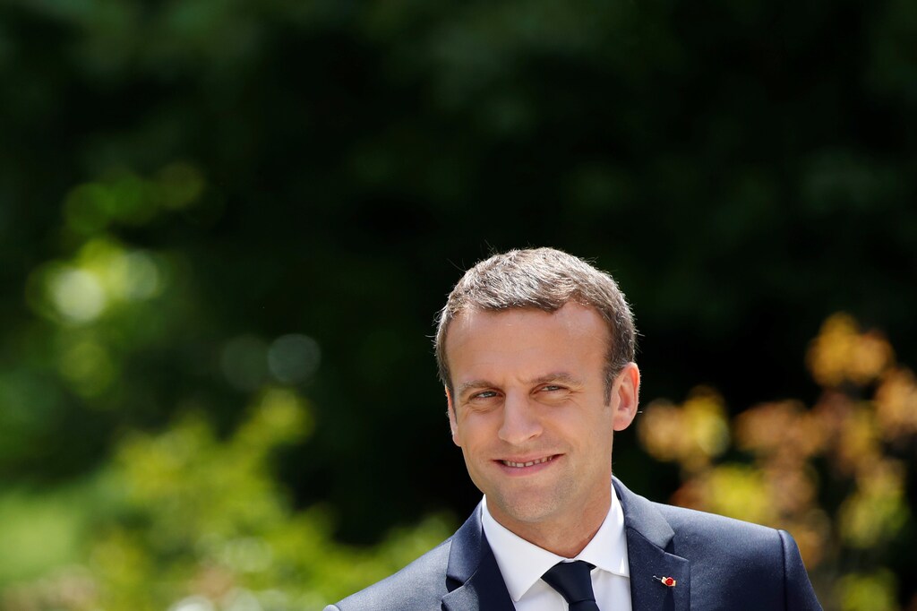 French President Emmanuel Macron is seen during a news conference at the Elysee Palace in Paris, France, June 16, 2017. REUTERS/Christian Hartmann - RTS17CVY