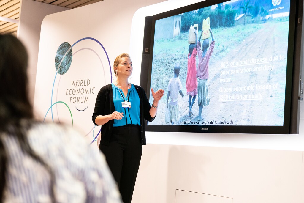 Purpose-driven entrepreneurs are revolutionizing the way we do business, aligning their business goals in harmony with nature and societal wellbeing, as well as making a profit. In picture: UpLink Top Innovator Orianna Bretschger, CEO, Aquacycl