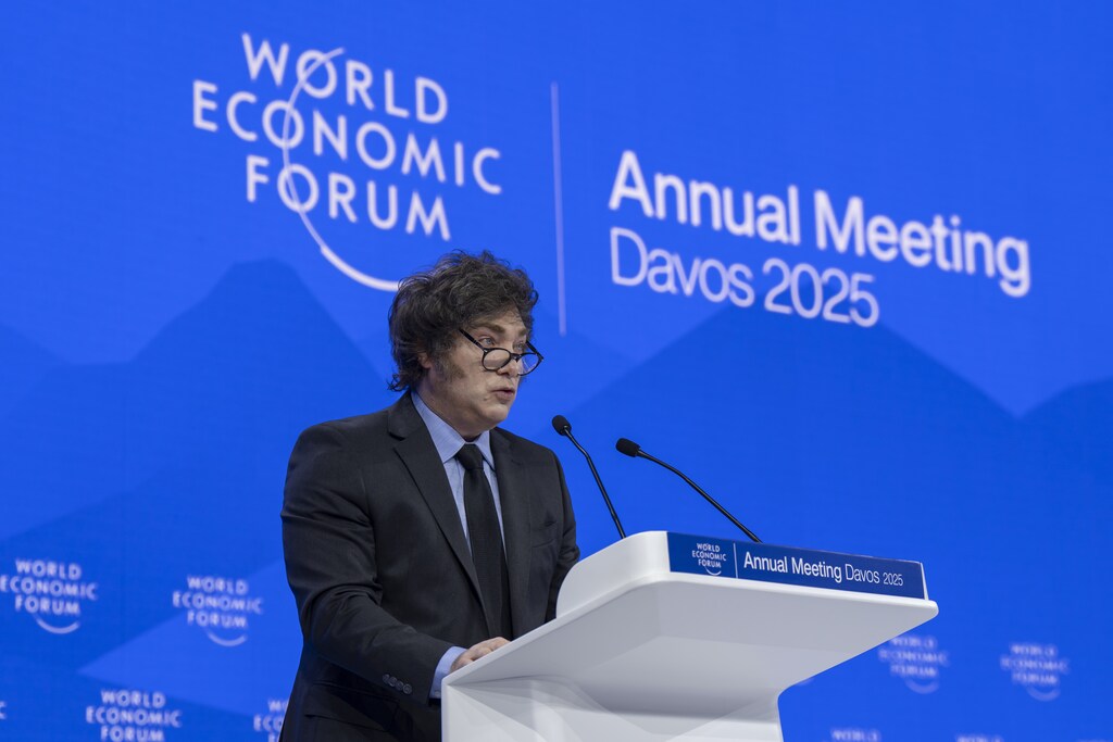 Javier Milei, President of Argentina, delivers a special address at Davos 2025.