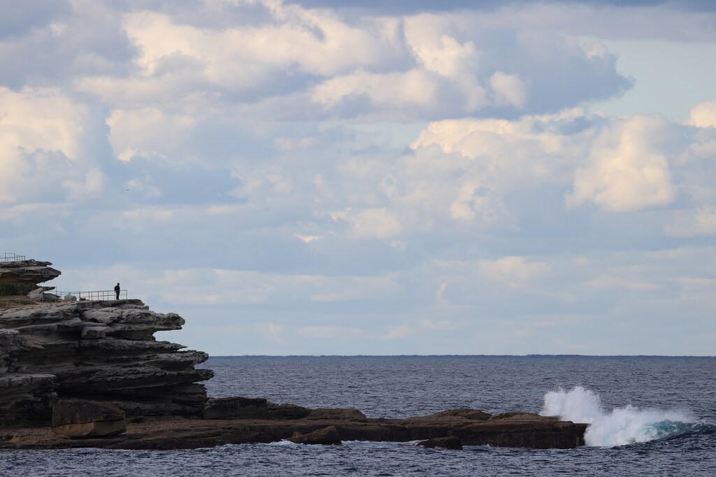 A person is seen at a coastal lookout following the easing of restrictions implemented to curb the spread of the coronavirus disease (COVID-19) in Sydney, Australia, June 22, 2020. REUTERS/Loren Elliott - RC26EH9VPJHE