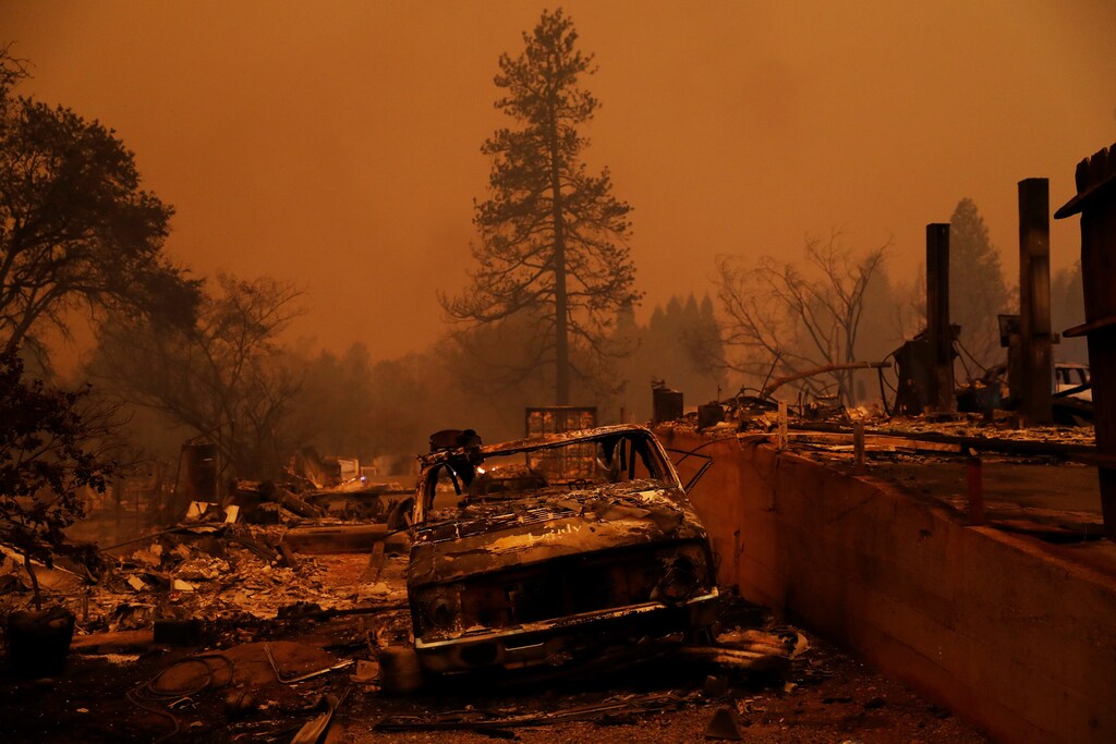 Properties destroyed by the the Camp Fire are seen in Paradise, California, U.S., November 9, 2018. REUTERS/Stephen Lam - RC1ED5CF3770
