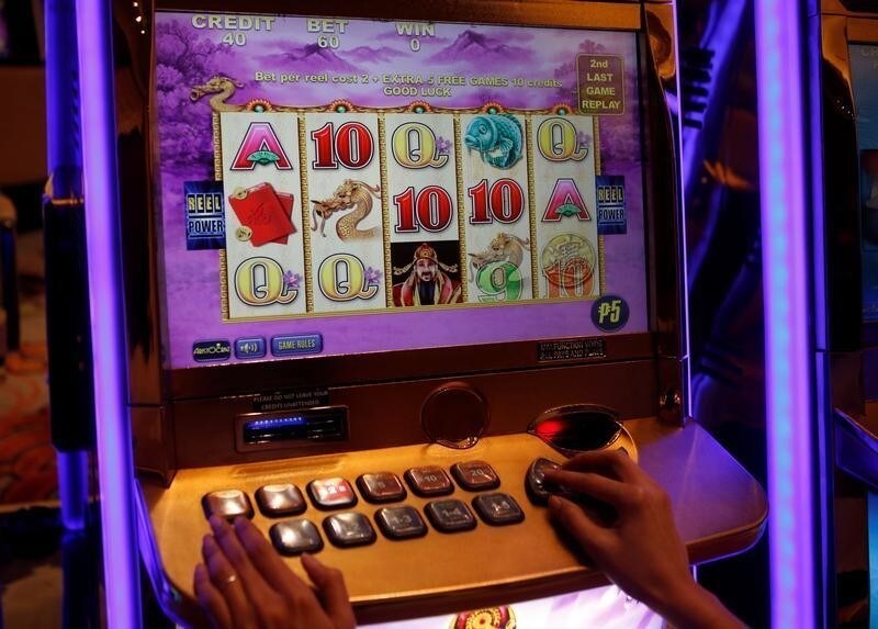 A slot machine is pictured at Solaire Casino in Pasay City, Metro Manila April 16, 2015.
