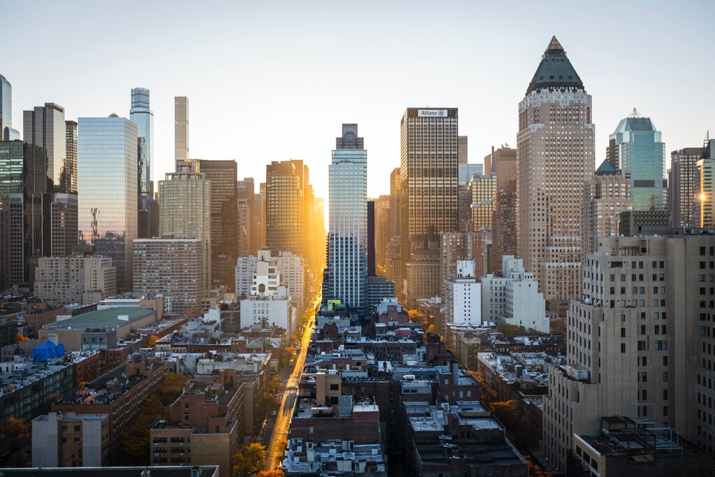 7am shot of New York.