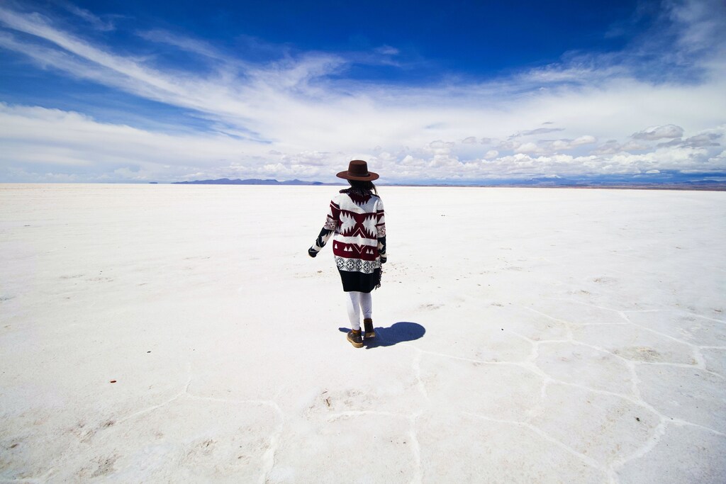 Uyuni salt flat, Bolivia in Latin America.