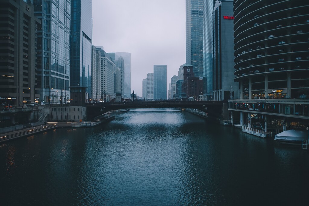 The financial centre of a city.