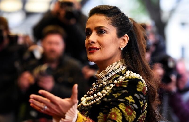 Actress Salma Hayek arrives for the UK Premiere of "Tale of Tales" at a cinema in London, Britain June 1, 2016. REUTERS/Dylan Martinez - D1BETHLEYRAB