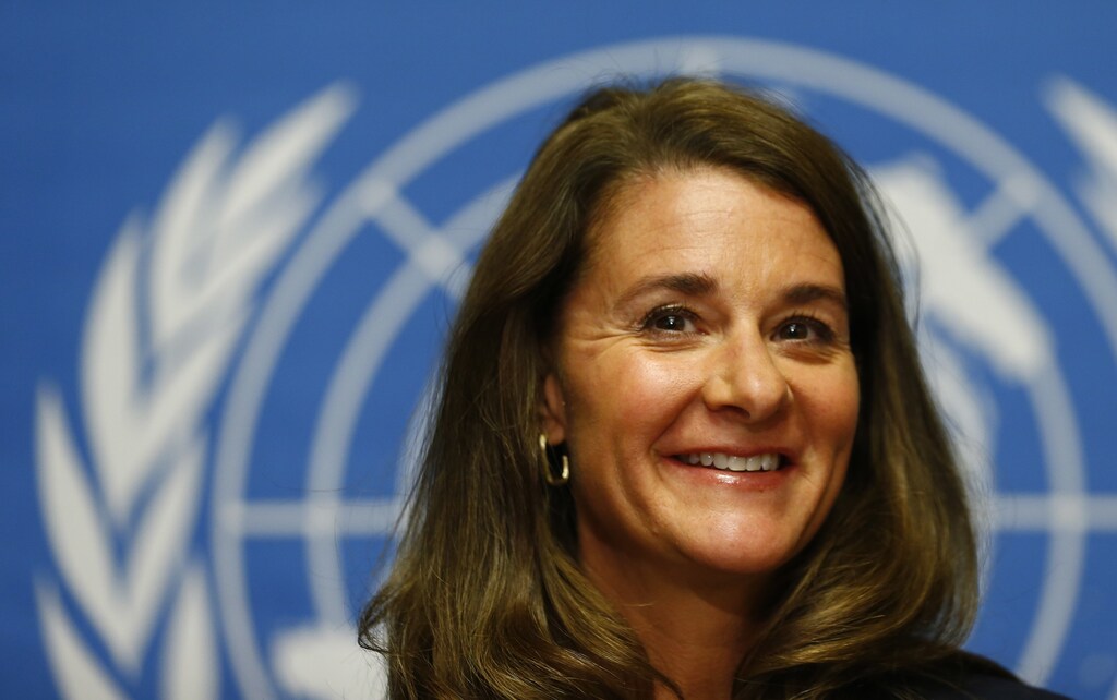 Melinda Gates, Co-chair of the Bill & Melinda Gates Foundation, smiles during a news conference before her address to the 67th World Health Assembly at the United Nations European headquarters in Geneva May 20, 2014. The World Health Assembly, which is the annual meeting of the WHO's 194 Member States and is its highest decision-making body, takes place from May 19 to 27. REUTERS/Denis Balibouse (SWITZERLAND - Tags: POLITICS HEALTH HEADSHOT) - BM2EA5K0UPY01