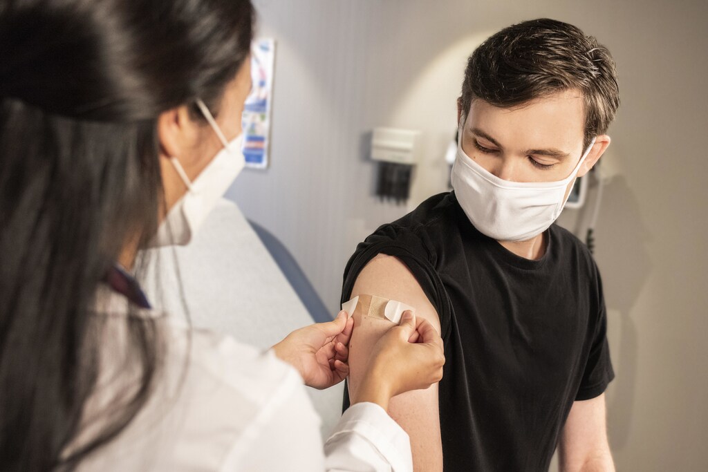 a person who has just received their vaccine
