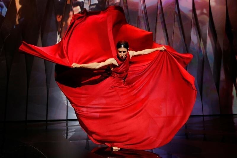 70th Cannes Film Festival - Opening ceremony and screening of the film "Les fantomes d'Ismael" (Ismael's Ghosts) out of competition - Cannes, France. 17/05/2017. Spanish dancer Blanca Li perfoms on stage.