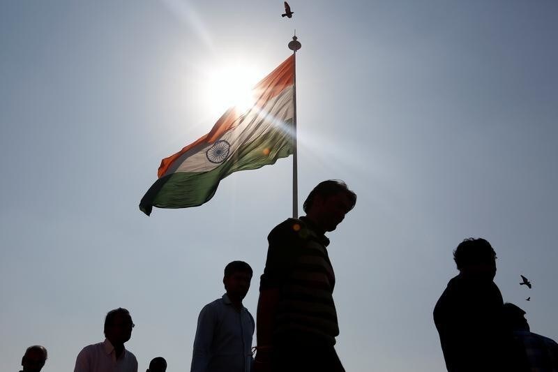 People gather in central Delhi