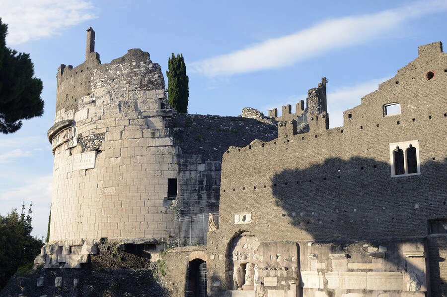 Seen here are the Tomb of Cecilia Metella and Castrum Caetani ruins in Rome.