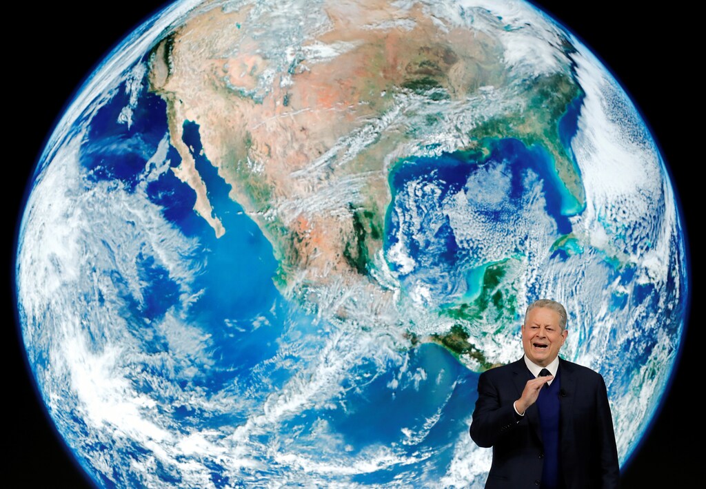 Al Gore, former U.S. Vice President and Climate Reality Project Chairman speaks at davos