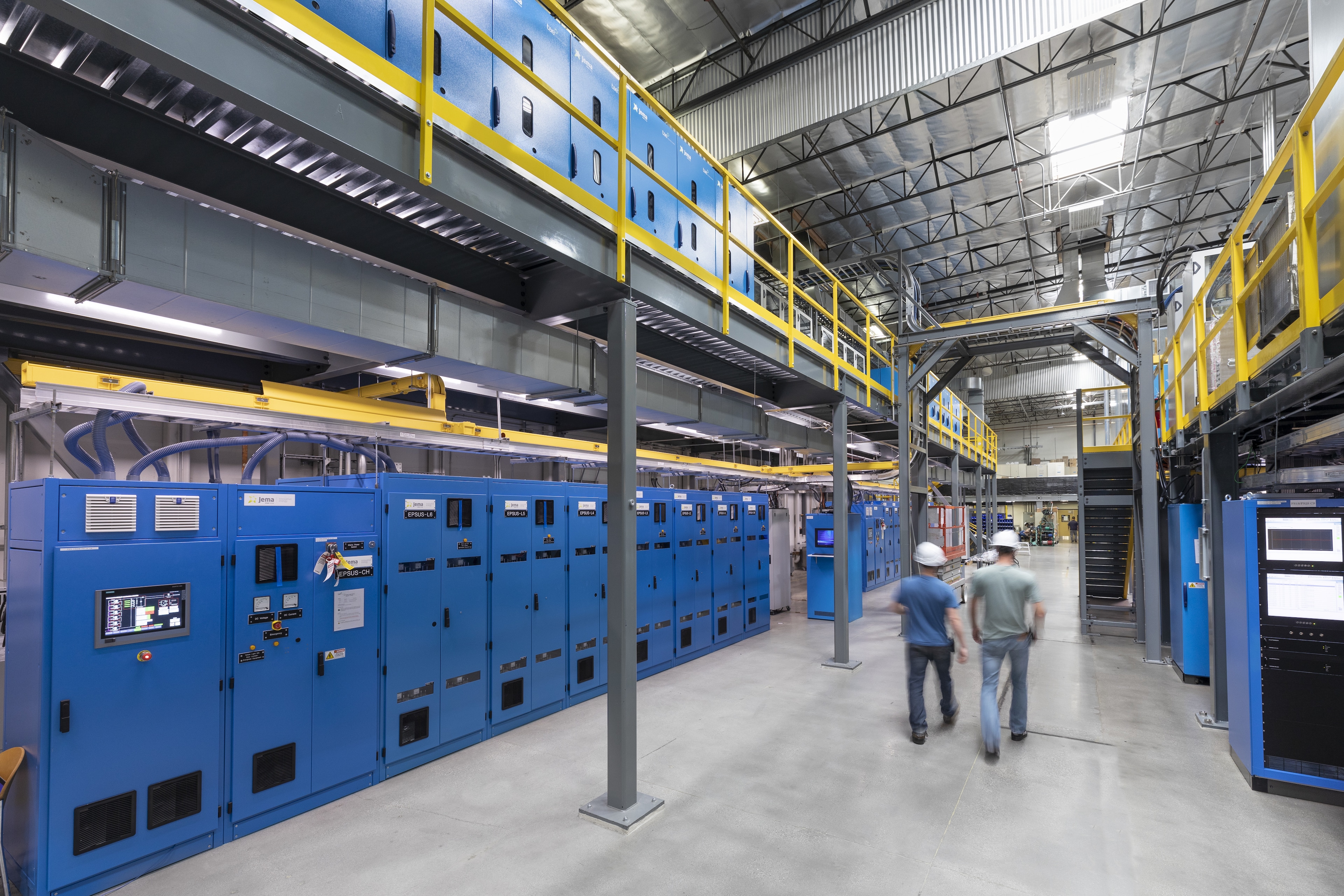 TAE Technologies has leveraged its scientific discoveries to develop power management tools such as these energy storage cabinets, which supply up to 750 MW for the company’s fusion energy experiments.