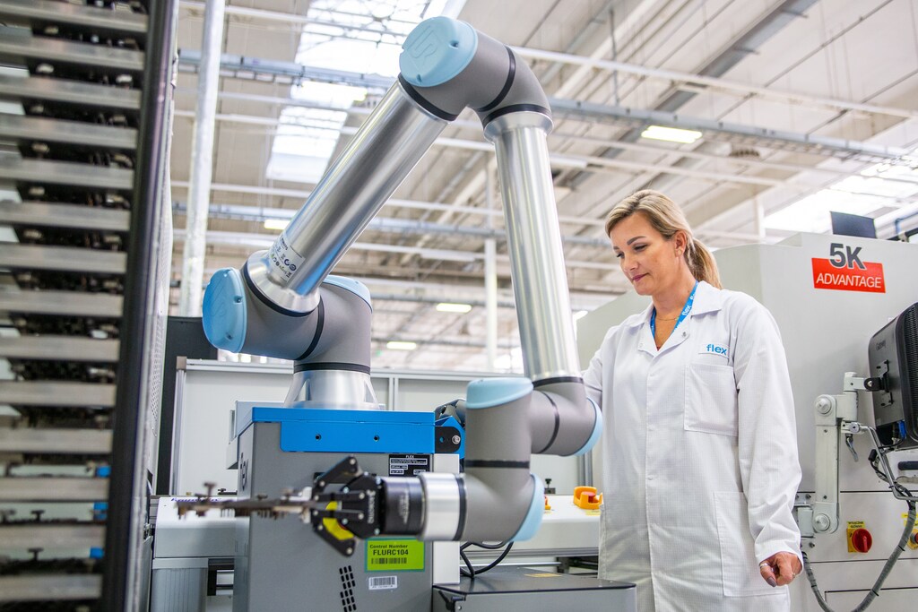 An employee at the Flex factory in Tcew, Poland. To realize the potential benefits of automation, public and private sectors must collaborate