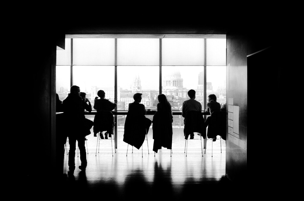 A boardroom meeting