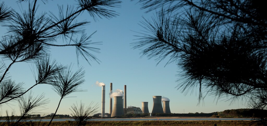 The Robert W Scherer Power Plant, a coal-fired electricity plant operated by Georgia Power, a subsidiary of the Southern Company, in Juliette, Georgia, U.S. April 1, 2017.