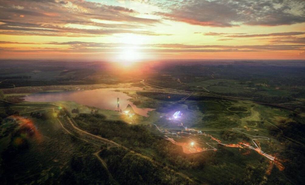 An artist’s impression of the proposed new Eden Project on the site of a former Alcoa coalmine in Victoria, Australia. Undated. Handout photo courtesy of the Eden Project