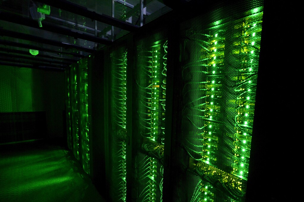 Servers for data storage are seen at Advania's Thor Data Centre in Hafnarfjordur, Iceland August 7, 2015.