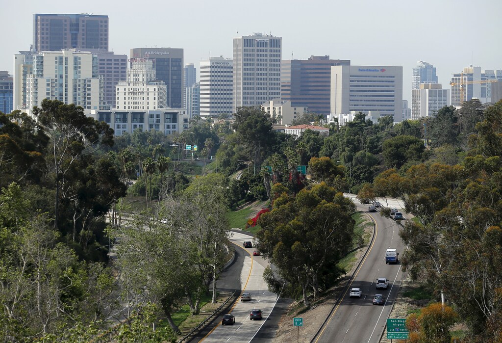 The skyline of San Diego is viewed from Balboa Park in San Diego, California April 6, 2016. REUTERS/Mike Blake