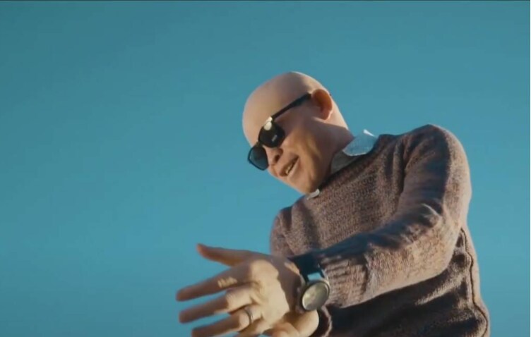 Zambian singer John Chiti is seen in a video grab from a music video for his song 'Corona virus