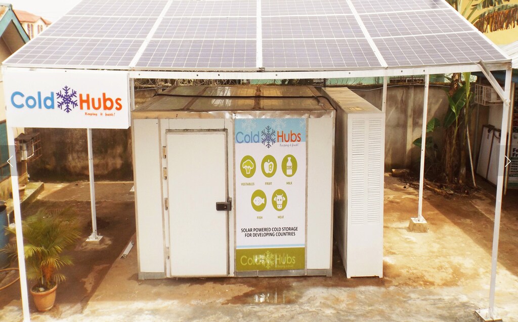 Nigerian start-up ColdHubs is using solar power to reduce food waste and boost suppliers' profits