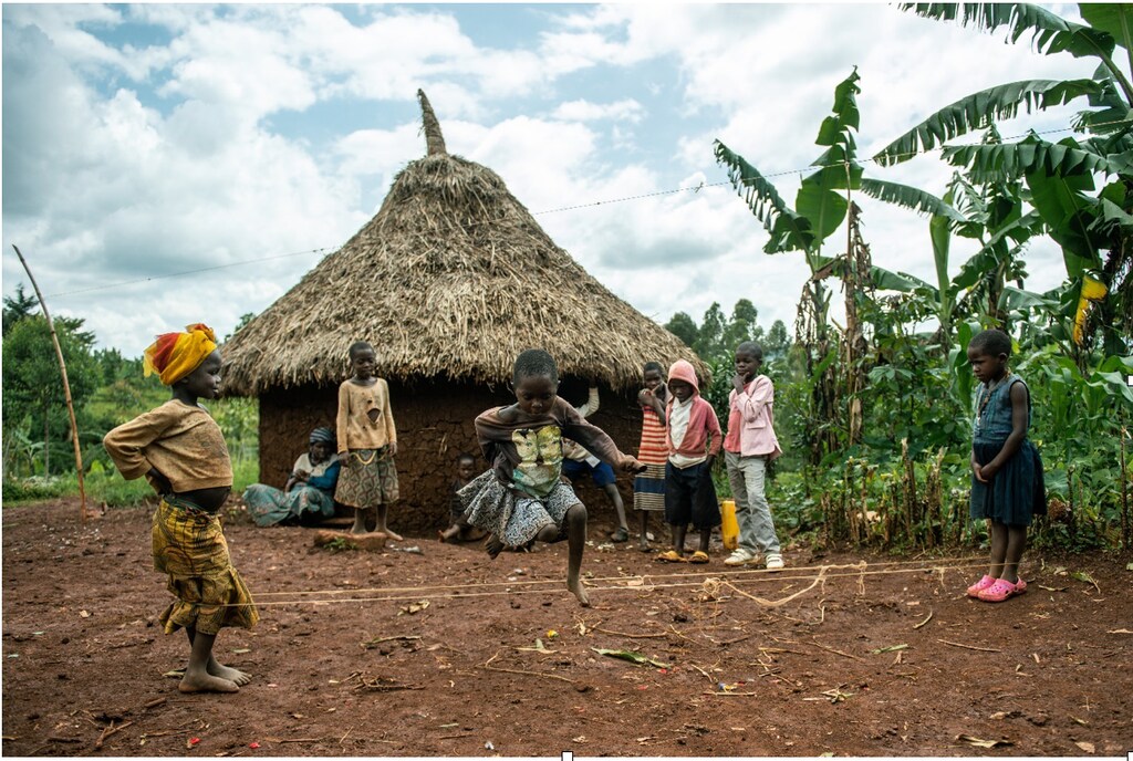 Children play outside their home in Congo, a digital public infrastructure could help improve their life outcomes