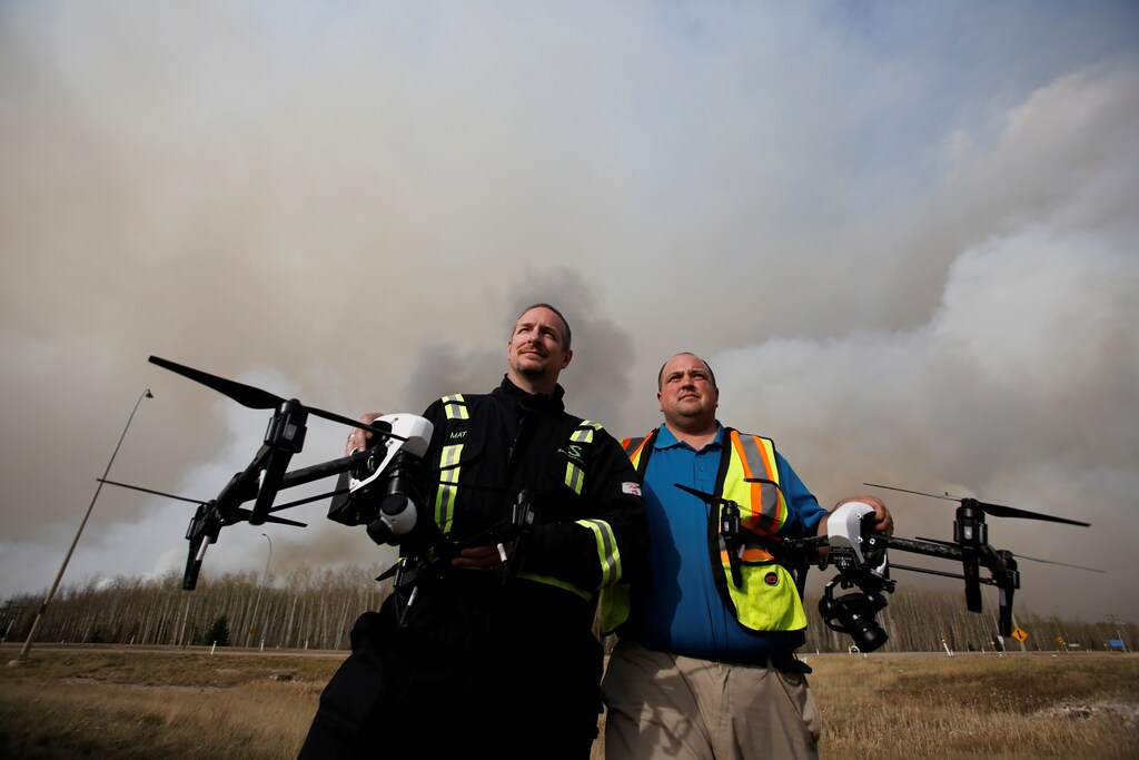 Technologies like drones are being used to adapt to the impacts of climate change, such as wildfires.