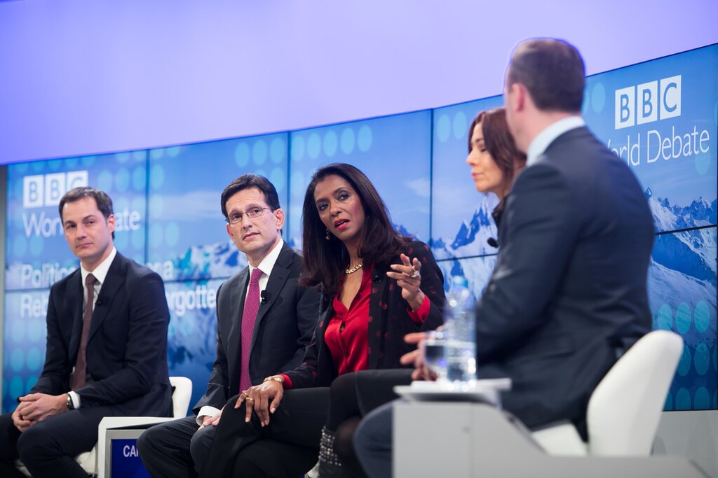 The panel speaking at the Annual Meeting 2017 of the World Economic Forum in Davos, January 17, 2017Copyright by World Economic Forum / Ciaran McCrickard