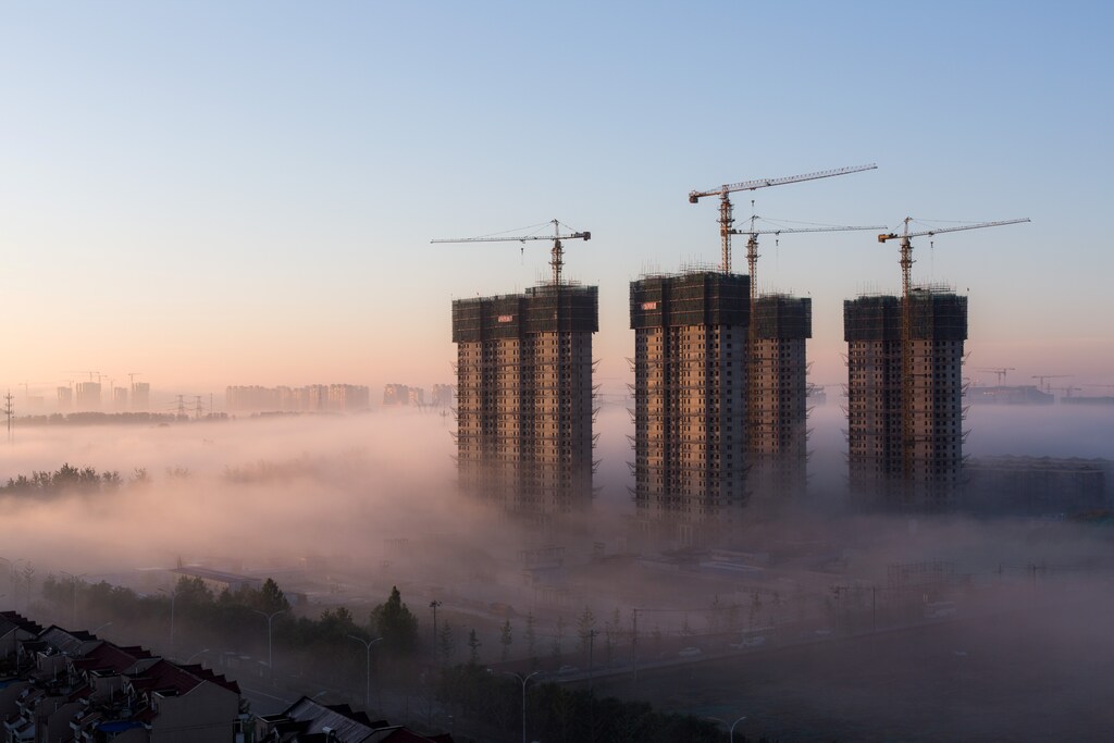 A building site in Tongzhou District, Beijing.
