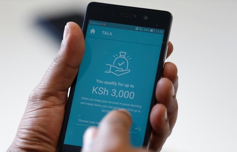 Tala app, an online financial micro lending platform is seen on a mobile phone in this photo illustration taken May 23, 2018.