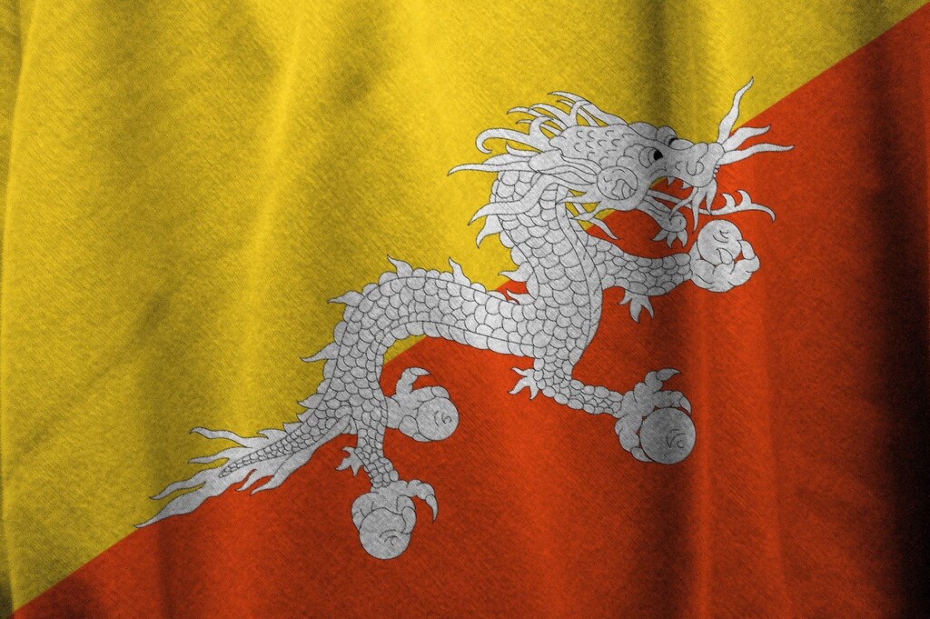 The flag of Bhutan