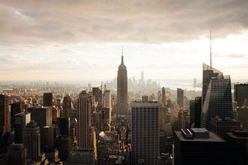 New York City on a cloudy day