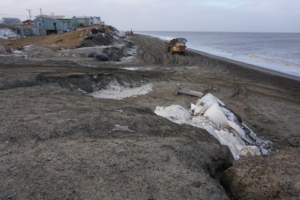 Alaska tries to protect against coastal erosion from flooding from an increasingly ice-free Beaufort Sea.