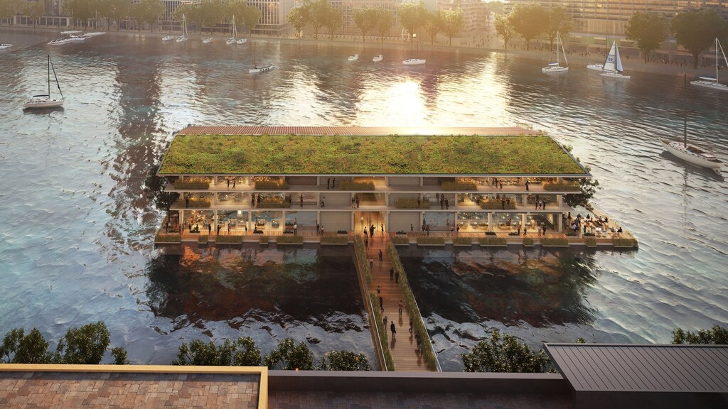 Powerhouse company reveals floating off-grid office in Rotterdam
