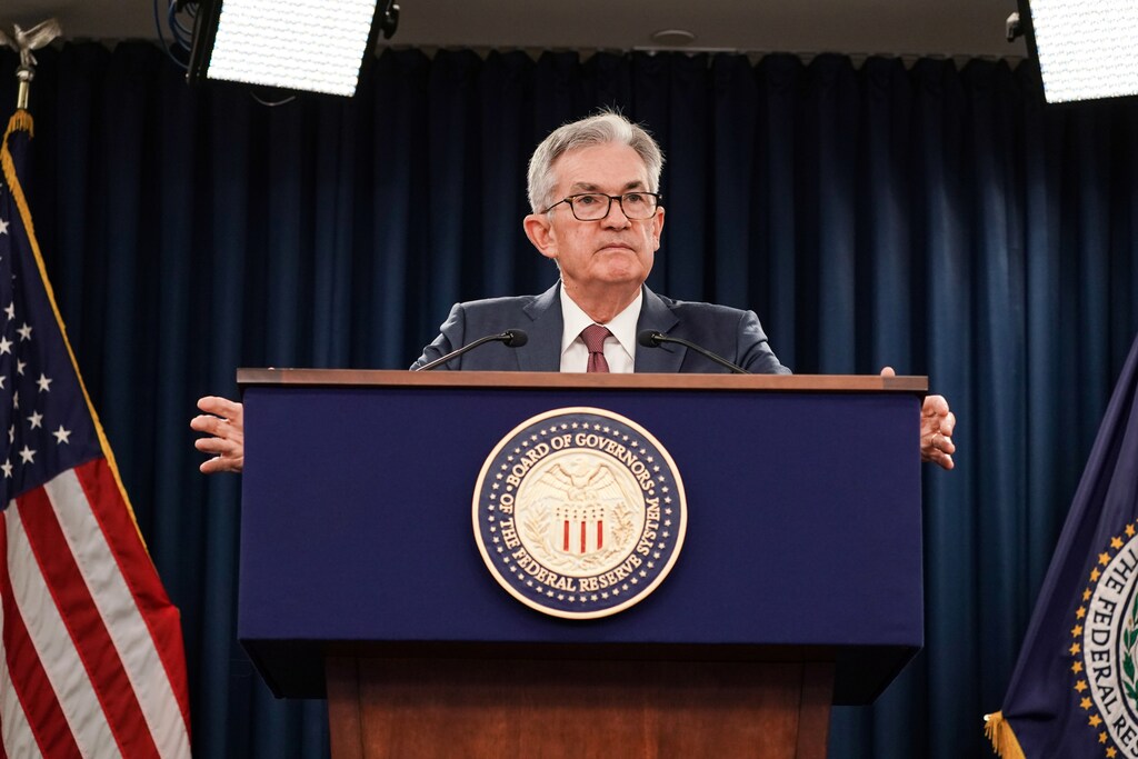 Federal Reserve Chair Jerome Powell holds a news conference following the Oct. 29-30 Federal Open Market Committee meeting in Washington, U.S., October 30, 2019. REUTERS/Sarah Silbiger - RC1B56328B80