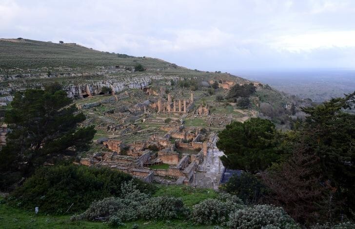 A general view of the ancient ruins of the Greek and Roman city in Shahhat, Libya January 5, 2018. Picture taken January 5, 2018. REUTERS/Esam Omran Al-Fetori