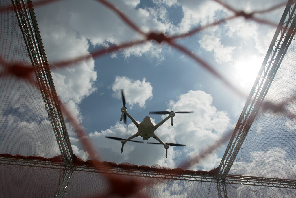 Optimus, a drone manufactured by Airobotics, the Israeli drone maker that says it has recently been granted the first certificate in the world to fly a fully automated drone, with no human operator, is seen during a demonstration for Reuters near their offices in Petah Tikva, Israel March 20, 2017. Picture taken March 20, 2017. REUTERS/Nir Elias - RTX32V2E