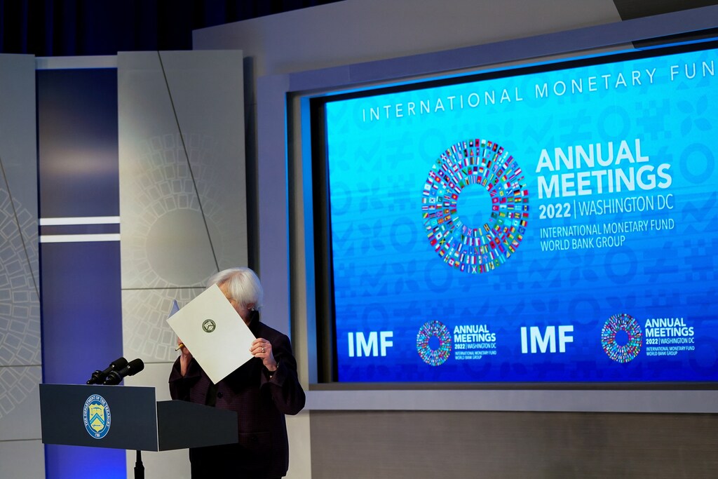 The annual meeting of the International Monetary Fund and World Bank in Washington US.