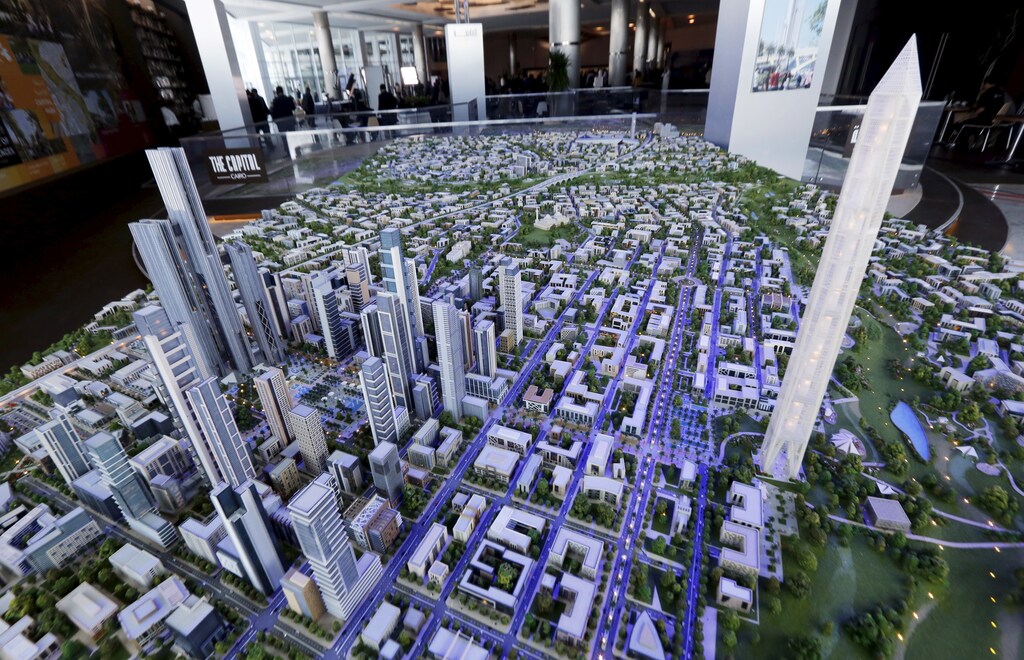 A model of a planned new capital for Egypt.