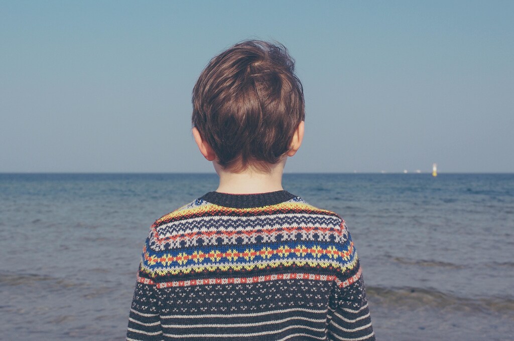 some children, like this young boy here, are struggling with mental health concerns about climate change