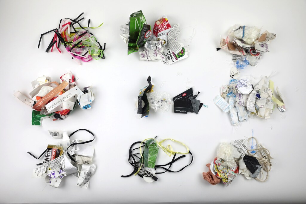 All of the non-recyclable or non-compostable plastic waste generated over five years by Lauren Singer, is displayed in Brooklyn, New York, U.S, May 30, 2018. Singer is the founder and owner of Package Free Shop, a business that sells products with a mission to create a positive environmental impact with little to zero plastic waste, and is also the founder and creator of the environmental educational blog Trash is for Tossers. Over 5 years ago, Singer, wanting to align her lifestyle with her values of environmental sustainability, embarked on a path to reduce her personal waste and as a result, all of the non-recyclable or non-compostable waste she generated over that period fitted into a 16 ounce mason jar. REUTERS/Mike Segar - RC1C2F8F57B0