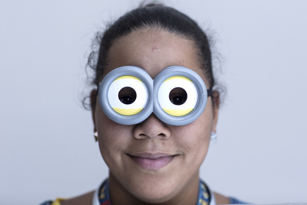 Michelle Carrera attends New York Comic Con dressed as a Minion in Manhattan, New York, October 8, 2015. The event draws thousands of costumed fans, panels of pop culture luminaries and features a sprawling floor of vendors in a space equivalent to more than three football fields at the Jacob Javits Convention Center on Manhattan's West side. REUTERS/Andrew Kelly - GF10000237484
