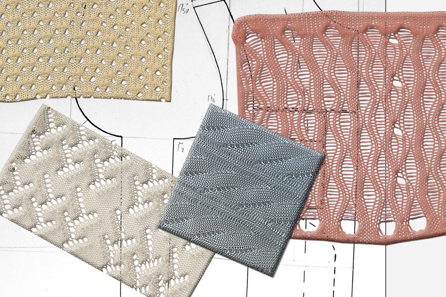 A number of polyethene fabrics.