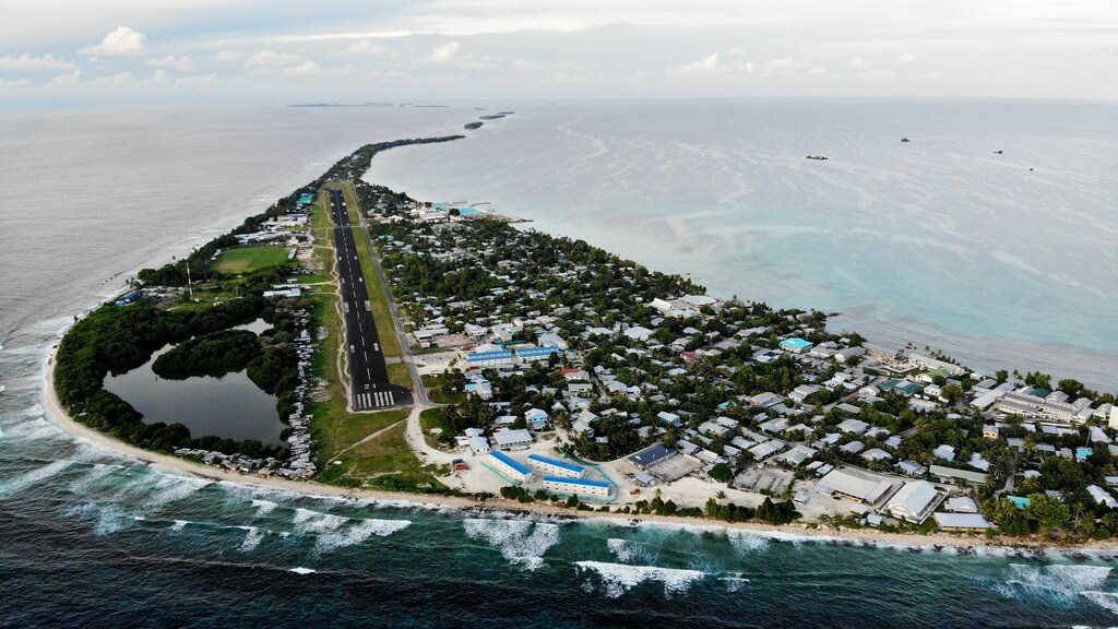Aerial view of Tuvalu
