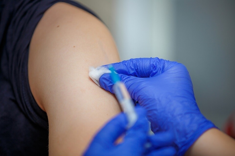 A person getting a vaccination.
