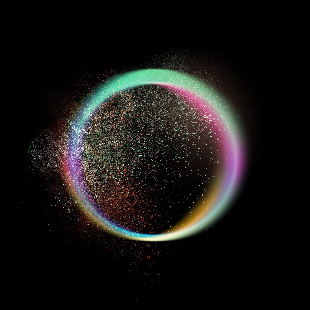 An abstract digital visualization of a glowing sphere of colorful particles against a black background, representing a complex energy nexus.