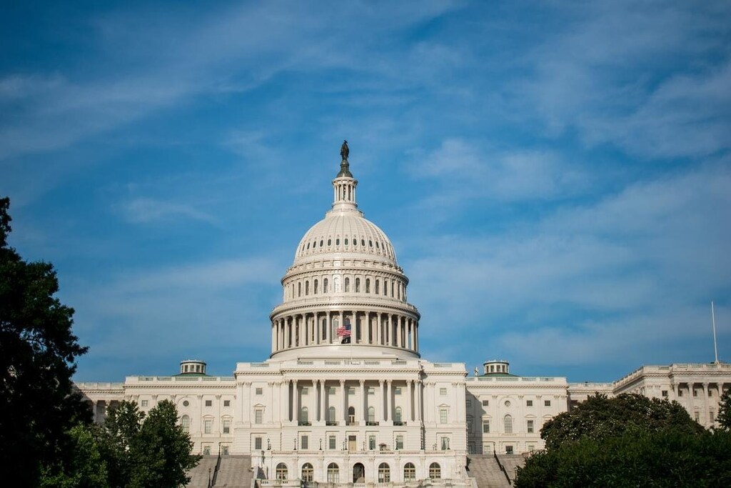 infrastructure bill: The Capitol in the United States.