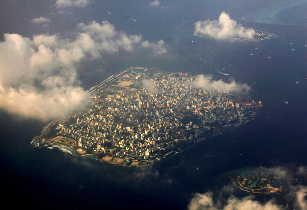 Vista aérea de Male, la capital de Maldivas.